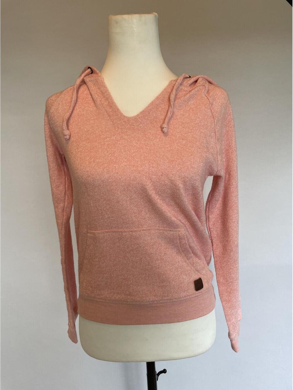 Roxy Pink Hoodie Sweatshirt Y2K Small